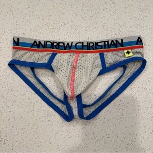 Vintage Andrew Christian Show-It Retro Pop Mesh Brief Size S